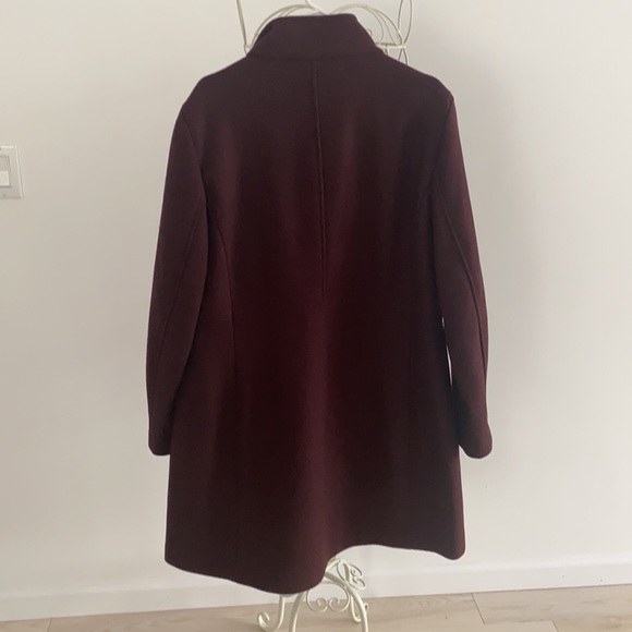 Calvin Klein Walker Coat in Bordeaux - Picture 12 of 16